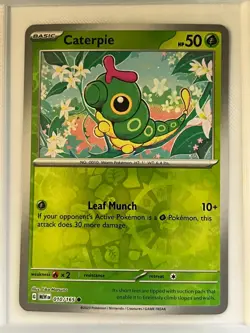 Caterpie 010/165 Common 151 Pokemon Reverse Holo Near Mint - Image 1