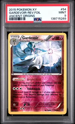 2015 POKEMON XY ANCIENT ORIGINS #54 GARDEVOIR-REVERSE FOIL PSA 9 - Image 1