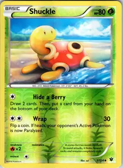 Shuckle 1/124 XY - Fates Collide Pokemon LP Reverse Holo - Image 1