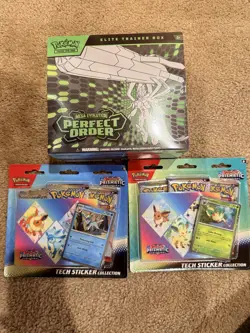 Pokemon Perfect Order Elite Trainer Box ETB + (2) Prismatic Blister Hangers - Image 1