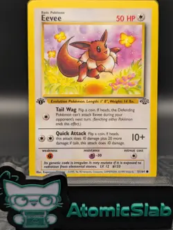 Pokemon TCG Eevee 51/64 Jungle 1st Edition Vintage 1999 WOTC (NM/LP) - Image 1
