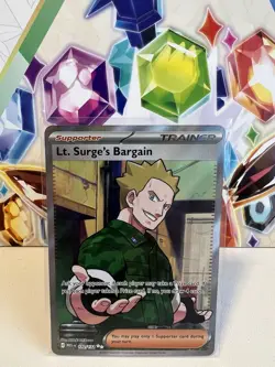 Lt. Surge’s Bargain 170/132 Ultra Rare Full Art - Mega Evolution Pokemon TCG NM - Image 1