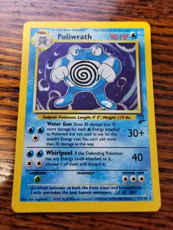 EXC - Pokemon TCG Poliwrath Base Set 2 15/130 Holo Unlimited Holo Rare - Image 1