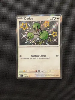 Pokemon TCG Doduo 199/091 Sv: Paldean Fates Shiny Rare Near Mint - Image 1