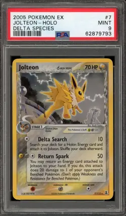 Pokemon Jolteon EX Delta Species Holo Rare #7 PSA 9 Mint - Image 1
