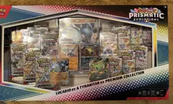 Pokemon TCG: Prismatic Evo Lucario Tyranitar Ex Premium Collection Sealed Box - Image 1