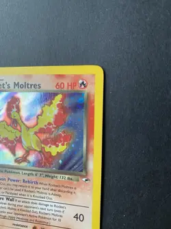 1999 Pokemon Gym Heroes Rocket’s Moltres 1st Edition 12/132 Holo Rare WOTC LP - Image 4