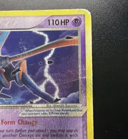 Pokemon TCG Pop Series 4 Deoxys Ex #17 VERY POOR Condition - Image 3