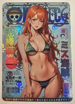 Nami ONE PIECE Sexy Anime Bikini Waifu Comic Card - Image 1