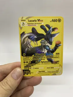 Lucario Vmax Gold Metal Pokemon Card-Collectible Gift Display！Christmas PRETTY - Image 1