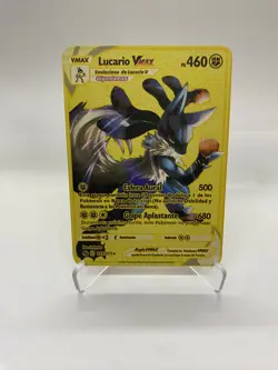 Lucario Vmax Gold Metal Pokemon Card-Collectible Gift Display！Christmas PRETTY - Image 2