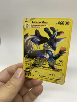 Lucario Vmax Gold Metal Pokemon Card-Collectible Gift Display！Christmas PRETTY - Image 3