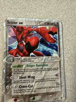 Pokemon TCG Scizor EX Unseen Forces Holo Card 108/115 EX Rare Damaged - Image 3