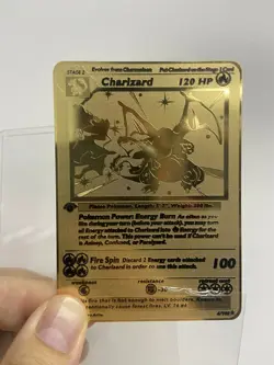Charizard 120HP Gold Metal Pokemon Card-Collectible Gift Display！NICE~ - Image 3