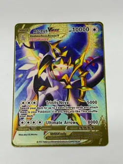ArceusVMAX HP10000 Metal Pokemon Card-Collectible Gift Display Toys - Image 1