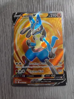Lucario V Sword & Shield Promo Cards Holo Near Mint - Image 1