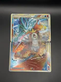 Suicune & Entei LEGEND 94/95 95/95 Complete Set Holo LP/MP Swirl Pokemon Card - Image 1