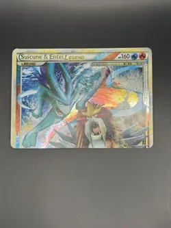 Suicune & Entei LEGEND 94/95 95/95 Complete Set Holo LP/MP Swirl Pokemon Card - Image 3