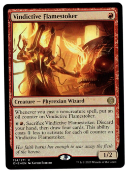 Vindictive Flamestoker 154/271 Rare Foil All Will Be One MTG Near Mint - Image 1