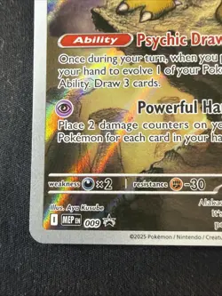 Alakazam 009 Holo Illustration Rare Mega Evolution Promo Pokemon Card - Image 5