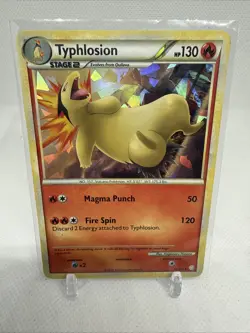 Pokemon Typhlosion TCG HeartGold SoulSilver Cracked Ice Holo Card 32/123 - Image 1