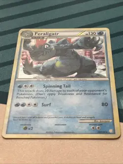 Pokemon Card - Feraligatr - Cracked Ice Holo (20/123) HeartGold SoulSilver *HP* - Image 2