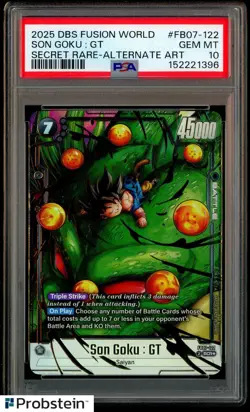 Dragon Ball Super Son Goku GT SCR Foil Battle Card FB07-122 Triple Strike PSA 10 - Image 1