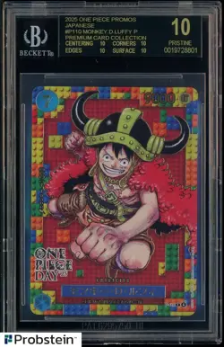 2025 One Piece Promos JPN P110 Monkey D. Luffy Premium Card BGS 10 BLACK LABEL - Image 1