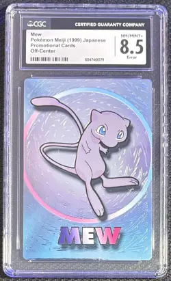Mew Pokemon Nintendo Meiji 1999 Japanese Promotional Card CGC 8.5 Error OC - Image 1