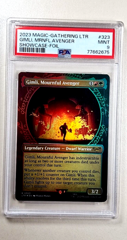 MTG Magic the Gathering LOTR Lord of the Rings Foil Gimli Mournful Avenger PSA 9 - Image 1