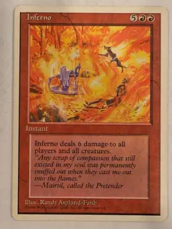 Inferno - Fourth 4th Edition Core Set - Magic the Gathering MTG Nice! - Image 1