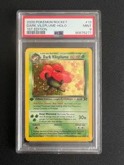 Pokemon TCG Dark Vileplume 13/82 Team Rocket Holo 1st Edition PSA 9 - Image 1