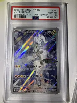 PSA 10 - 2025 POKEMON JTG EN-JOURNEY TOGETHER 167 N'S RESHIRAM STAMPED - Image 5