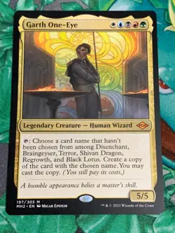 C590 MAGIC THE GATHERING GARTH ONE-EYE #197 MODERN HORIZONS 2 DMG MTG - Image 1