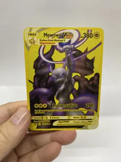 Mewtwo Vmax Gold Metal Pokemon Card-Collectible Gift Display！Christmas GOOD - Image 4