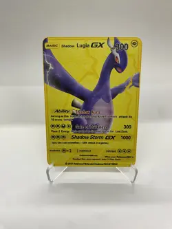Shadow Lugia GX Gold Metal Pokemon Card-Collectible Gift Display！PRETTY - Image 1