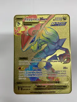 Rayquaza VMAX Gold Metal Pokemon Card-Collectible Gift Display！bonny - Image 1