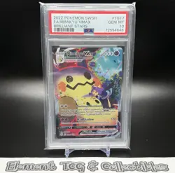 PSA 10 MIMIKYU VMAX TG17/TG30 Brilliant Stars GEM MINT Pokemon Card - Image 1