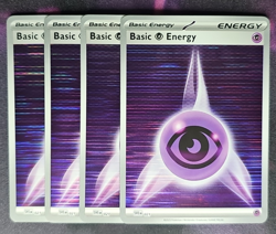 4x Psychic Energy Holo 019 Black Bolt White Flare Pokemon TCG Playset NM - Image 1
