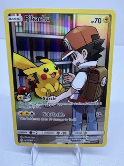 Pokemon Pikachu SM-Cosmic Eclipse Secret Rare Holo 70HP #241/236 Basic 2019 - NM - Image 3