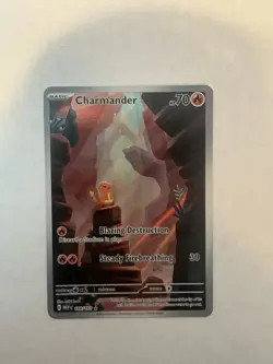 Pokemon TCG Charmander Scarlet & Violet 151 Illustration Rare Holo 168/165 Engl… - Image 1