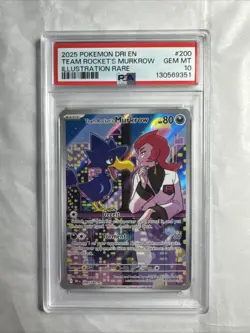 Team Rocket'S Murkrow 200 Pokemon Dri En-Destined Rivals PSA 10 - Image 1