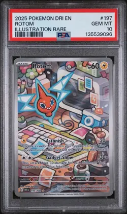 2025 Pokemon Dri En-Destined Rivals Illustration Rare Rotom #197 PSA 10 - Image 1