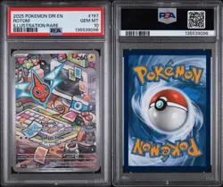 2025 Pokemon Dri En-Destined Rivals Illustration Rare Rotom #197 PSA 10 - Image 3