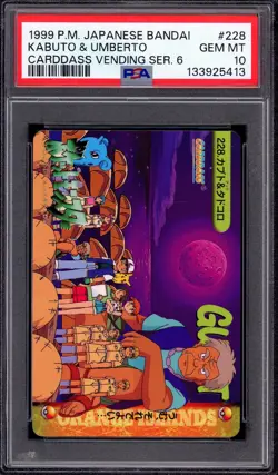 1999 Pokemon JP Bandai Carddass Vending Series 6 Kabuto & Umberto #228 PSA 10 - Image 1