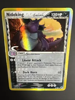 Pokemon TCG Nidoking Delta Species 6/101 Holo Rare Ex Dragon Frontiers 2006 LP - Image 3