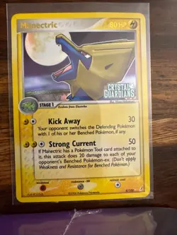 Manectric 8/100 Holo Rare Crystal Guardians Pokemon Reverse Holo Lightly Played - Image 1