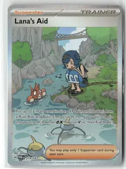 POKEMON TWILIGHT MASQUERADE LANA'S AID SPECIAL ILLUSTRATION RARE 219/167 TCG HOL - Image 1