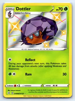 Pokemon Shiny Holo Rare Dottler Shining Fates: Shiny Vault (SHFSV) Holo SV008/SV - Image 1