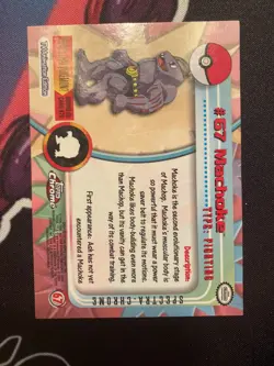 x1 Machoke Pokemon TOPPS CHROME SPECTRA CHROME Machoke #67 - Image 3
